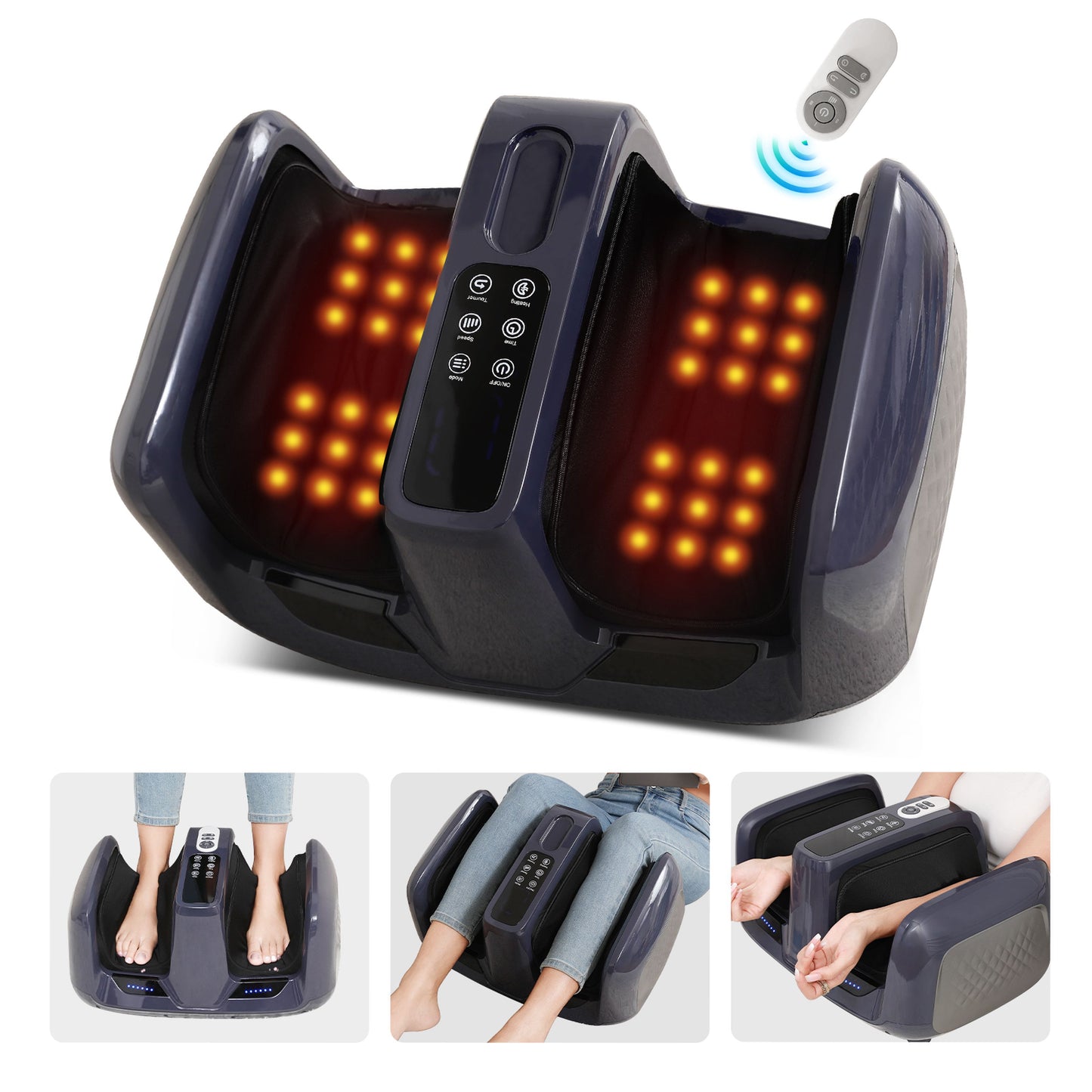 Foot Massager Automatic Kneading Heat Compression Calf And Sole Relaxation