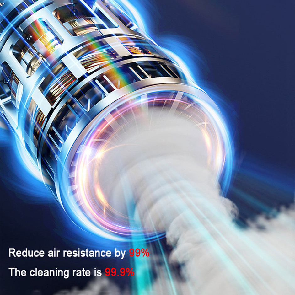 Portable Car Vacuum Cleaner, 120W Cordless Rechargeable 15000Pa Suction, Wet & Dry Handheld Cleaner with Washable HEPA Filter & Multi Nozzles for Quick Cleaning