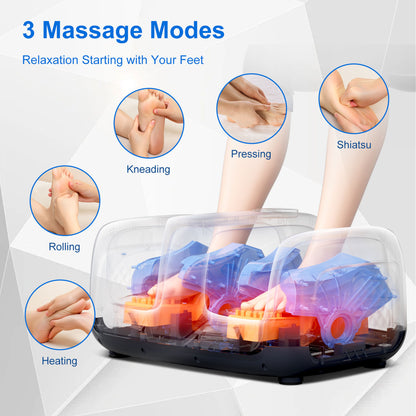 Foot Massager Automatic Kneading Heat Compression Calf And Sole Relaxation