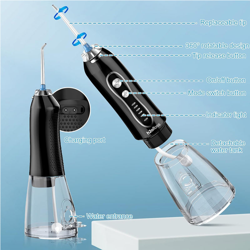 Compact & Powerful Teeth Flosser | 5 Modes Water Dental Irrigator | IPX7 Waterproof, Perfect for Travel & Daily Care