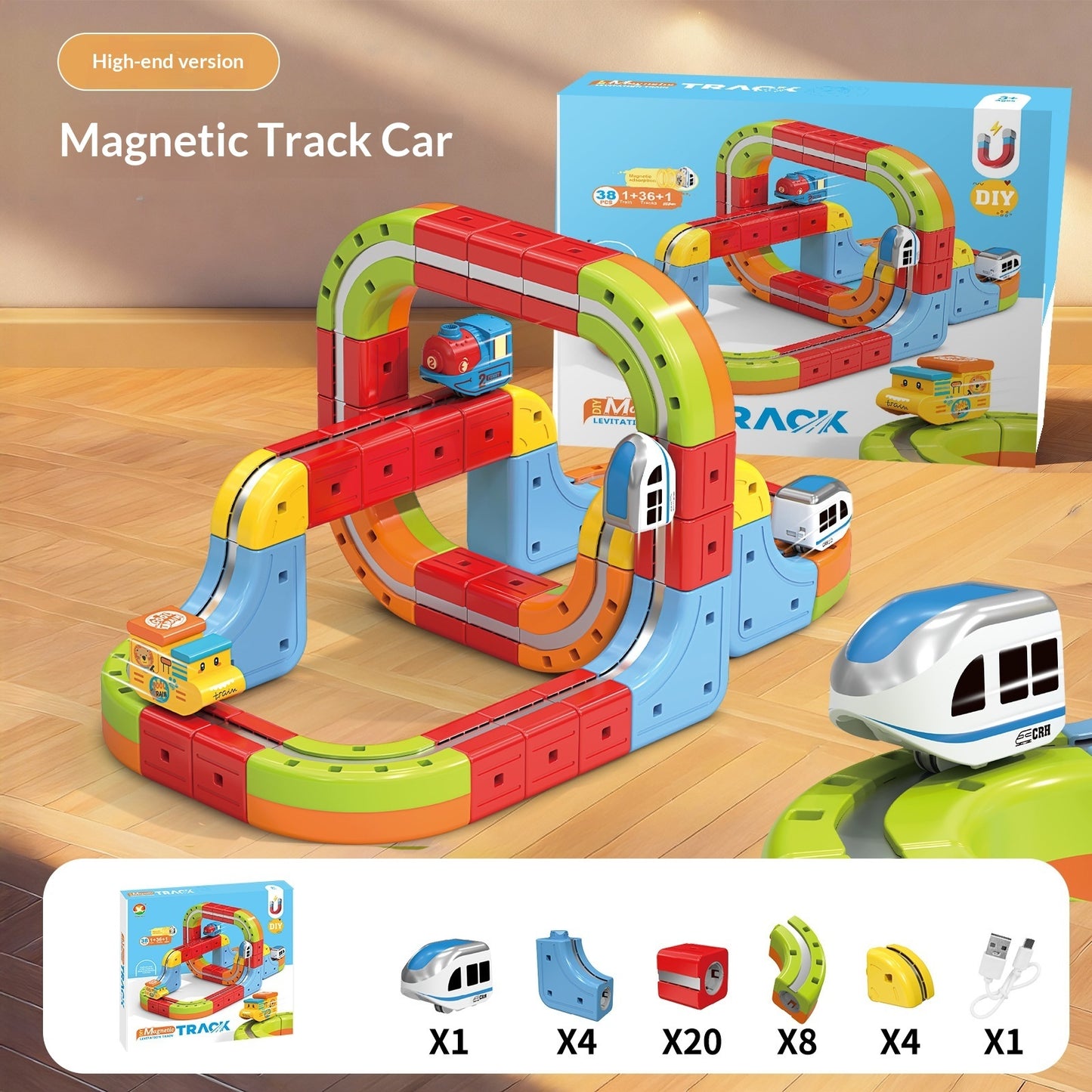 Magic 3D Track Car Children's Magnetic Building Blocks
