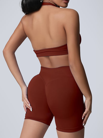 Women’s 3-Pack Activewear Set | Supportive Sports Bra with High-Waisted Shorts | Breathable Quick-Dry Yoga & Workout Outfit for Daily Training