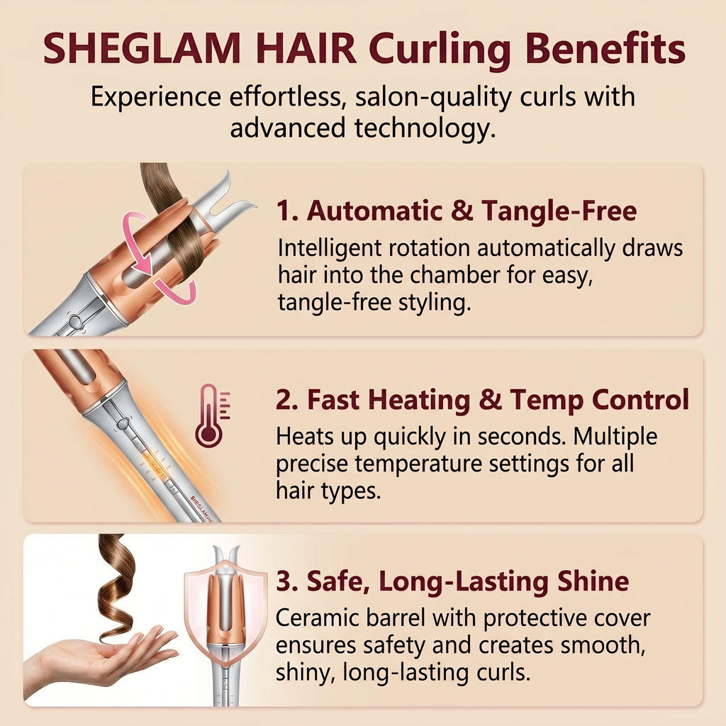 SHEGLAM™ Vertigo Spin Auto Hair Curler